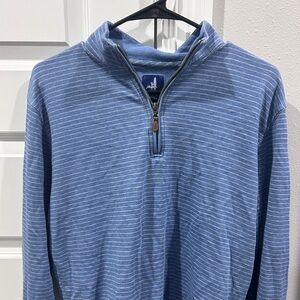 Johnnie O blue striped quarter zip